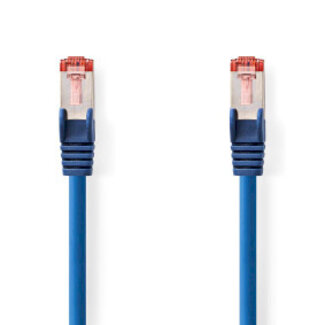 Nedis CAT6 Netwerkkabel | RJ45 Male | RJ45 Male | S/FTP | 0.50 m | Rond | LSZH | Blauw | Label