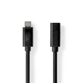 Nedis CCGL64010BK10 USB-kabel 2 m USB 3.2 Gen 1 (3.1 Gen 1) USB C Zwart
