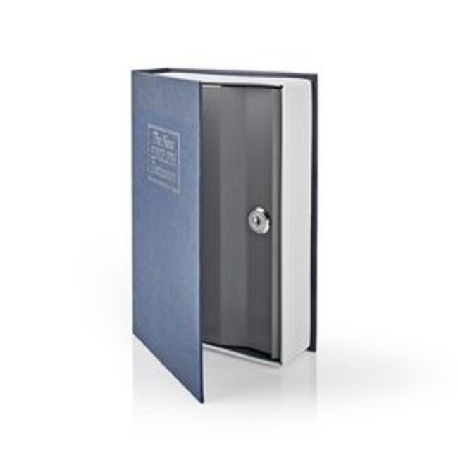 Kluis | Boekenkluis | Sleutelslot | Binnenshuis | Medium | Binnenvolume: 1.6 l | 2 Sleutels inbegrepen | Blauw / Zilver