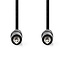 Stereo-Audiokabel | 3,5 mm Male | 3,5 mm Male | Vernikkeld | 3.00 m | Rond | Zwart | Label