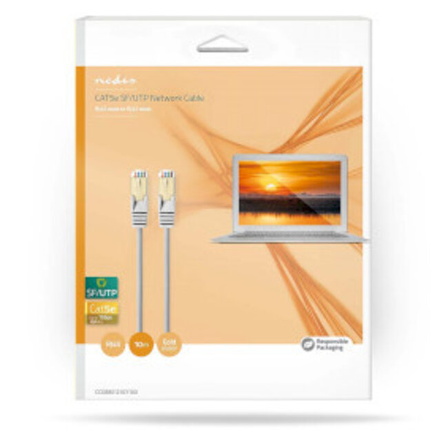 CAT5e Netwerkkabel | SF/UTP | RJ45 Male | RJ45 Male | 10.0 m | Rond | PVC | Grijs | Doos