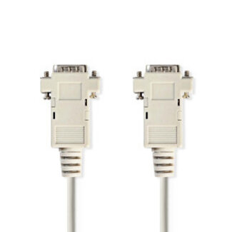 Nedis VGA-Kabel | VGA Male | VGA Male | Vernikkeld | Maximale resolutie: 1024x768 | 2.00 m | Rond | ABS | Ivoor | Label