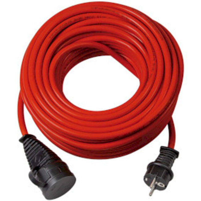 Verlengkabel 25 m 3x 1.5 mm² IP44 Rood