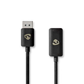 Nedis DisplayPort-Adapter | DisplayPort Male | HDMI™ Output | 8K@30Hz | Vernikkeld | Recht | 0.20 m | Rond | TPE | PVC | Zwart | Envelop