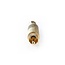 RCA-Connector | Recht | Male | Verguld | Soldeer | Diameter kabelinvoer: 7.0 mm | Metaal | Goud / Zwart | 10 Stuks | Polybag