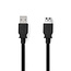 USB-Kabel | USB 3.2 Gen 1 | USB-A Male | USB-A Female | 5 Gbps | Vernikkeld | 3.00 m | Rond | PVC | Zwart | Label