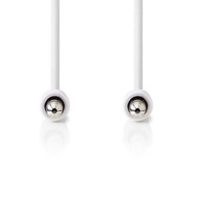 Stereo-Audiokabel | 3,5 mm Male | 3,5 mm Male | Vernikkeld | 1.00 m | Rond | Wit