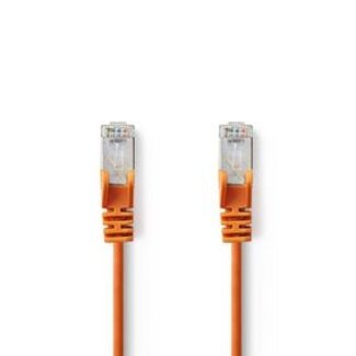 Nedis CAT5e Netwerkkabel | SF/UTP | RJ45 Male | RJ45 Male | 7.50 m | Rond | PVC | Oranje | Polybag