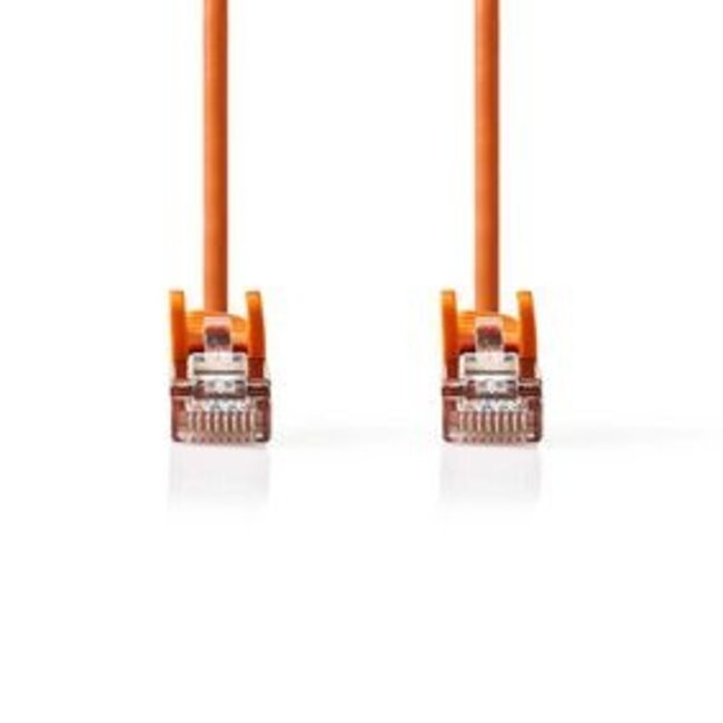 CAT5e Netwerkkabel | SF/UTP | RJ45 Male | RJ45 Male | 7.50 m | Rond | PVC | Oranje | Polybag
