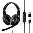 PC-Headset | Over-Ear | Stereo | USB Type-A / USB Type-C™ | Inklapbare Microfoon | Zwart