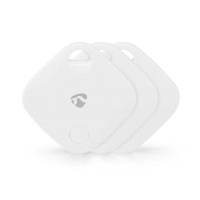 Keyfinder | Geschikt voor: Apple Find My App | Batterij Gevoed | 3x CR2032 | Incl. batterij(en) | Bluetooth®-versie: 5.1 | Batterijlevensduur tot: 1 Jaar | Wit | 3 Stuks