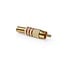 RCA-Connector | Recht | Male | Verguld | Soldeer | Diameter kabelinvoer: 7.0 mm | Metaal | Goud / Rood | 10 Stuks | Envelop