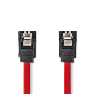 Nedis SATA Kabel | 3 Gbps | SATA 7-Pins Female | SATA 7-Pins Female | Vernikkeld | 0.50 m | Plat | PVC | Rood | Doos