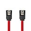 SATA Kabel | 3 Gbps | SATA 7-Pins Female | SATA 7-Pins Female | Vernikkeld | 0.50 m | Plat | PVC | Rood | Doos