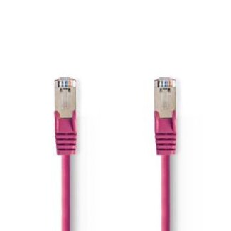 Nedis CAT5e Netwerkkabel | SF/UTP | RJ45 Male | RJ45 Male | 20.0 m | Rond | PVC | Roze | Polybag