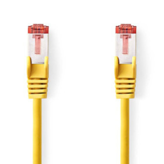 CAT6 Netwerkkabel | RJ45 Male | RJ45 Male | S/FTP | 0.50 m | Rond | LSZH | Geel | Label