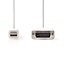 Mini DisplayPort-Kabel | DisplayPort 1.2 | Mini-DisplayPort Male | DVI-D 24+1-Pins Male | 21.6 Gbps | Vernikkeld | 2.00 m | Rond | PVC | Wit | Polybag