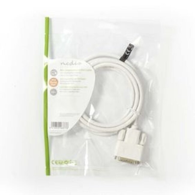 Mini DisplayPort-Kabel | DisplayPort 1.2 | Mini-DisplayPort Male | DVI-D 24+1-Pins Male | 21.6 Gbps | Vernikkeld | 2.00 m | Rond | PVC | Wit | Polybag