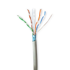Netwerk Kabel Rol | CAT6 | Stranded | F/UTP | CCA | 100.0 m | Binnenshuis | Rond | PVC | Grijs | Gif