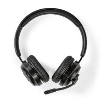 Nedis PC-Headset | On-Ear | Stereo | Bluetooth | Inklapbare Microfoon | Zwart