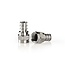 F-Connector | Recht | Male | Vernikkeld | 75 Ohm | Krimp | Diameter kabelinvoer: 5.5 mm | Koper | Zilver | 2 Stuks | Window Box