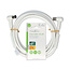 Coaxkabel | IEC (Coax) Male | IEC (Coax) Female | Vernikkeld | 120 dB | 75 Ohm | Viervoudig Afgeschermd | 3.00 m | Rond | PVC | Wit | Label