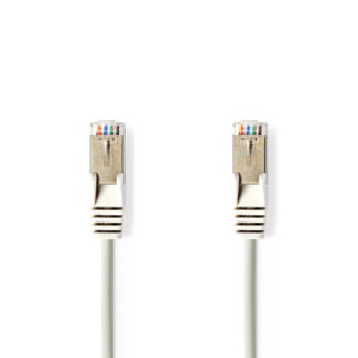 Nedis CAT5e Netwerkkabel | SF/UTP | RJ45 Male | RJ45 Male | 1.50 m | Rond | PVC | Grijs | Label