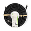 High Speed ​​HDMI™-Kabel met Ethernet | HDMI™ Connector | HDMI™ Connector | 4K@30Hz | ARC | 10.2 Gbps | 30.0 m | Rond | PVC | Zwart | Label