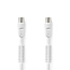 Coaxkabel | IEC (Coax) Male | IEC (Coax) Female | Vernikkeld | 120 dB | 75 Ohm | Viervoudig Afgeschermd | 1.50 m | Rond | PVC | Wit | Label