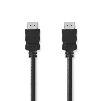 Nedis High Speed ​​HDMI™-Kabel met Ethernet | HDMI™ Connector | HDMI™ Connector | 4K@30Hz | ARC | 10.2 Gbps | 15.0 m | Rond | PVC | Zwart | Label