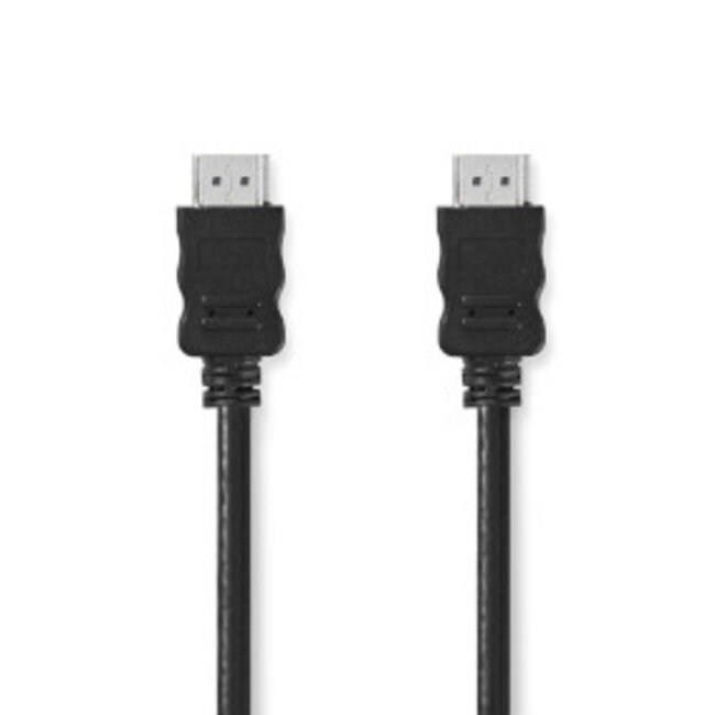 High Speed ​​HDMI™-Kabel met Ethernet | HDMI™ Connector | HDMI™ Connector | 4K@30Hz | ARC | 10.2 Gbps | 15.0 m | Rond | PVC | Zwart | Label