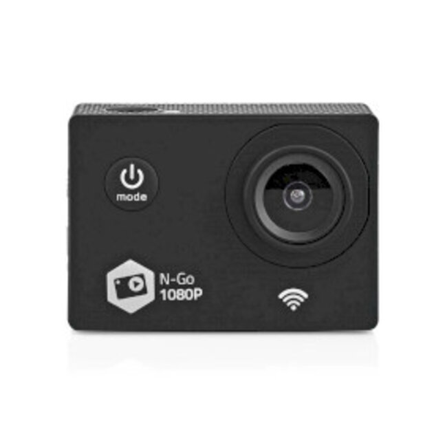 Action Cam | Enkel Scherm | 1080p@30fps | 12 MPixel | Waterbestendig tot: 30.0 m | 90 min | Wi-Fi | App beschikbaar voor: Android™ / IOS | Mounts inbegrepen | Zwart