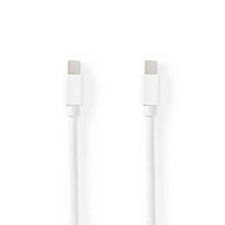 Nedis Mini DisplayPort-Kabel | DisplayPort 1.4 | Mini-DisplayPort Male | Mini-DisplayPort Male | 48 Gbps | Vernikkeld | 2.00 m | Rond | PVC | Wit | Blister