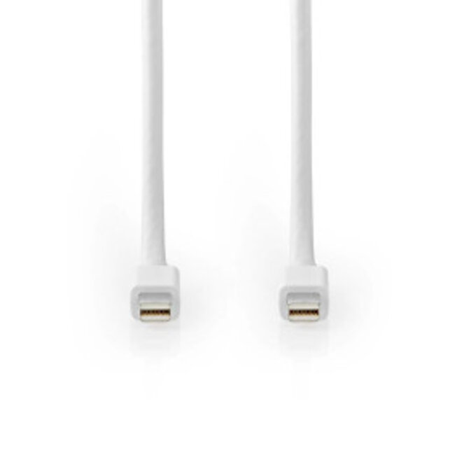 Mini DisplayPort-Kabel | DisplayPort 1.4 | Mini-DisplayPort Male | Mini-DisplayPort Male | 48 Gbps | Vernikkeld | 2.00 m | Rond | PVC | Wit | Blister