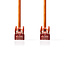 CAT6 Netwerkkabel | RJ45 Male | RJ45 Male | S/FTP | 1.00 m | Rond | LSZH | Oranje | Label