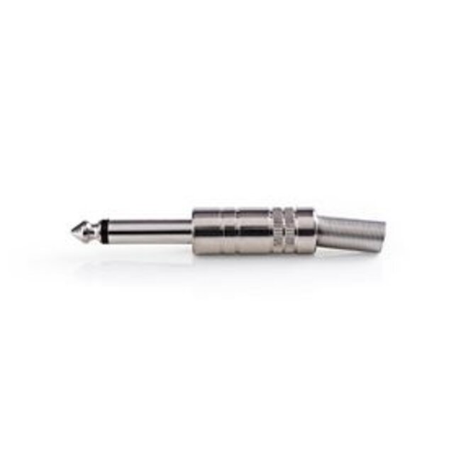 6,35 mm Audioconnector | Recht | Male | Vernikkeld | Soldeer | Diameter kabelinvoer: 6.8 mm | Metaal | Metaal | Polybag | 25 Stuks