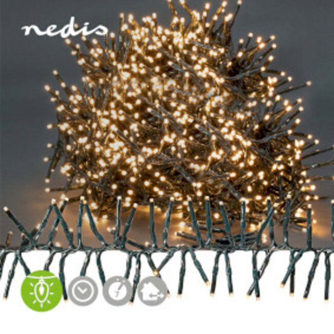 Kerstverlichting | Cluster | 1512 LED's | Warm Wit | 11.00 m | Licht effecten: 7 | Binnen & Buiten | Netvoeding