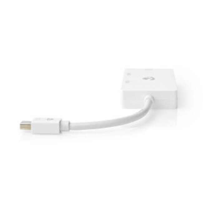 DisplayPort-Adapter | Mini-DisplayPort Male | DVI-D 24+1-Pins Female / HDMI™ Female / VGA Female 15p | 4K@60Hz | Vernikkeld | Schakelbaar | 0.20 m | Rond | ABS | ABS | Wit | Doos