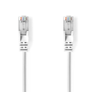 Nedis CAT5e Netwerkkabel | SF/UTP | RJ45 Male | RJ45 Male | 0.50 m | Rond | PVC | Wit | Polybag