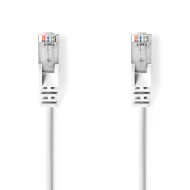 CAT5e Netwerkkabel | SF/UTP | RJ45 Male | RJ45 Male | 0.50 m | Rond | PVC | Wit | Polybag