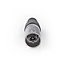XLR-Connector | Recht | Male | Vernikkeld | Beschermingshoes | Diameter kabelinvoer: 7.0 mm | Metaal | Zilver | 10 Stuks | Polybag