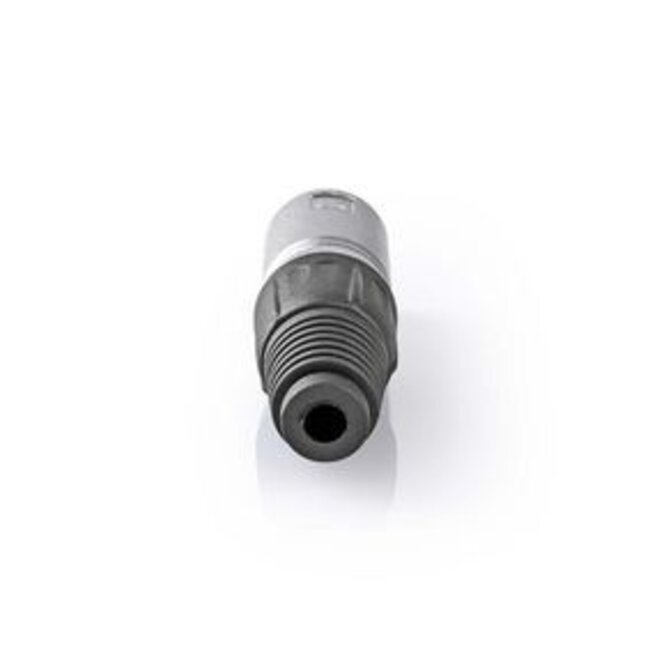 XLR-Connector | Recht | Male | Vernikkeld | Beschermingshoes | Diameter kabelinvoer: 7.0 mm | Metaal | Zilver | 10 Stuks | Polybag