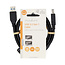 USB-Kabel | USB 3.2 Gen 1 | USB-A Male | USB-A Female | 5 Gbps | Vernikkeld | 1.00 m | Rond | PVC | Zwart | Label