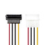 Interne Voedingskabel | Molex Male | SATA 15-Pins Female | Verguld | 0.15 m | Rond | PVC | Multicolour | Envelop