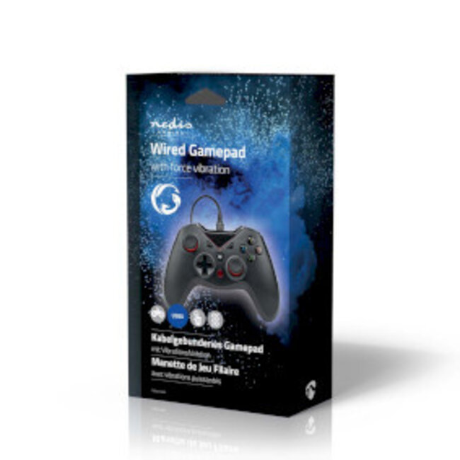 Gamepad | USB Type-A | USB Gevoed | PC | Aantal knoppen: 12 | Kabellengte: 1.60 m | Zwart