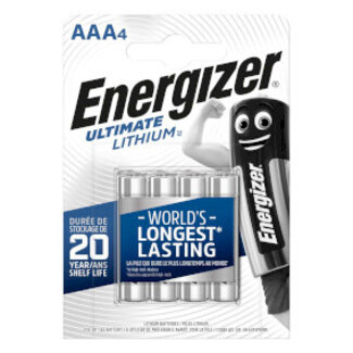 Energizer Lithium Batterij AAA | 1.5 V DC | 1250 mAh | 4-Blister | Zilver