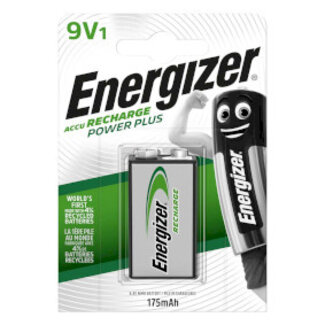 Energizer Oplaadbare NiMH-Batterij E-Block | 8.4 V DC | 175 mAh | Voorgeladen | 1-Blister | 6HR61 | Zilver