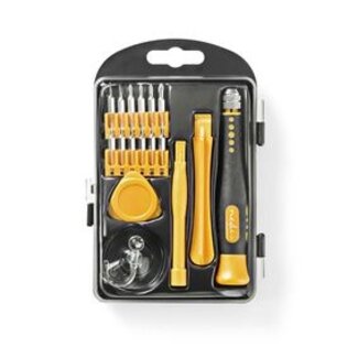 Nedis Phone/tablet repair set | 17-in-1 | PC / Smartphone / Tablet | Philips bits | Gleuf bits | Pentalobe bits | Tri-wing bits