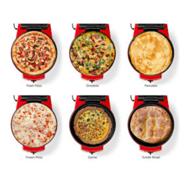 Pizzamaker en Grill | 30 cm | Regelbare temperatuur | 1800 W