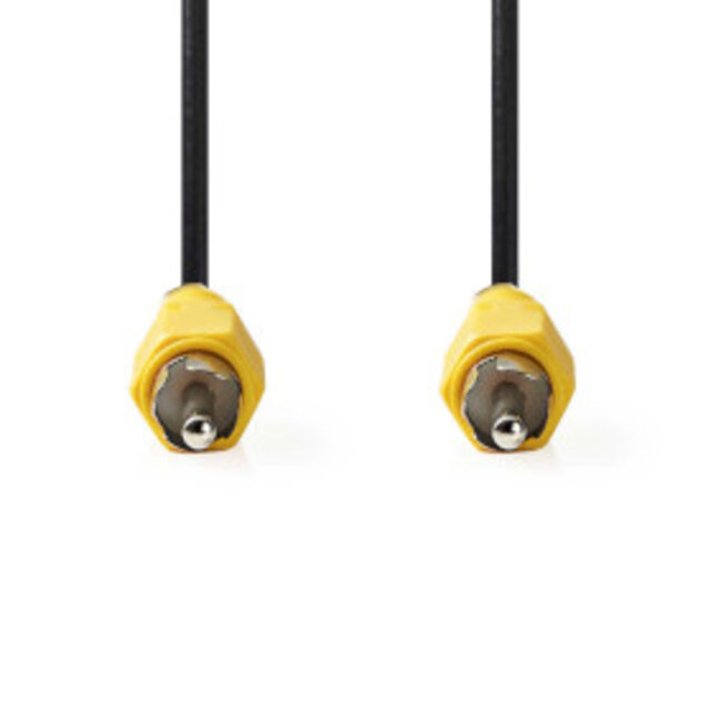 Composiet Videokabel | RCA Male | RCA Male | Vernikkeld | 480p | 2.00 m | Rond | PVC | Zwart | Label